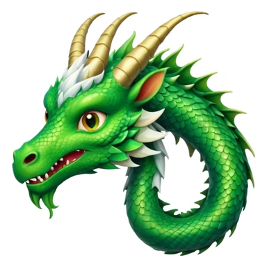 a dragon with a goat like apperance and a dragon like body spitting out acid sticker