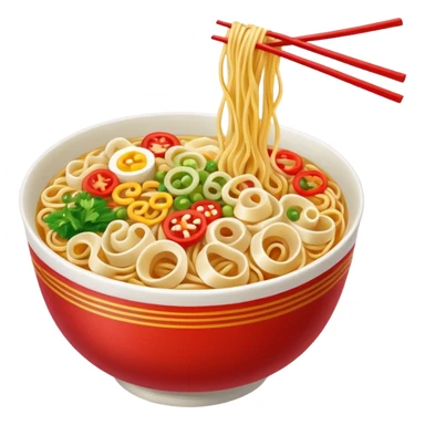 assortment of Chinese noodles, several types of noodles, bright, appetizing sticker