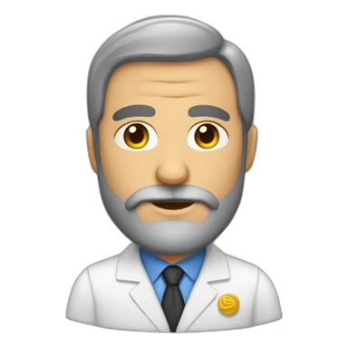 señor con barba oficinista sticker