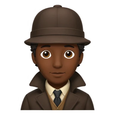 Sherlock Holmes wearing a deerstalker hat in silhouette sticker