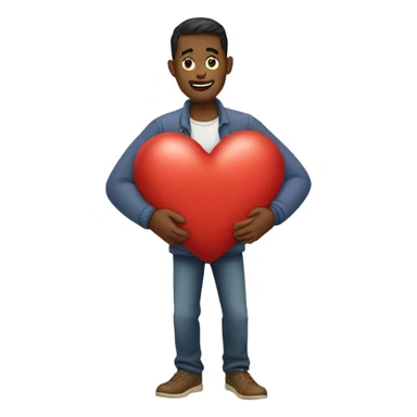 Father holds his  big heart in his arm sticker