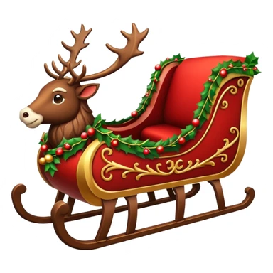 Santas sleigh sticker