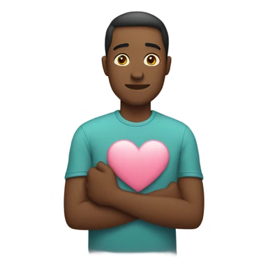 Father holds his heart in his arm sticker