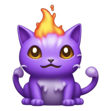 Melting-Sitting-poison-type-pokemon-purple-cat sticker