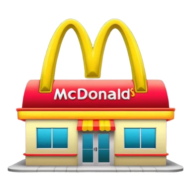 Neon McDonald’s restaurant  sticker