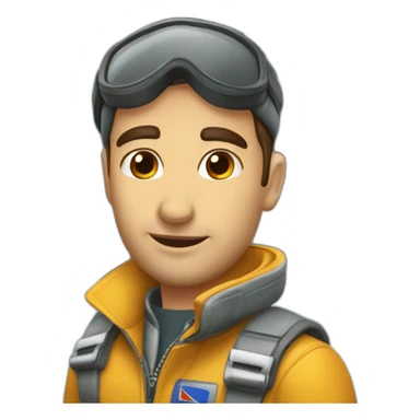 Piloto avión cara de sorpresa sticker