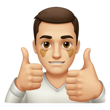 Beat up guy thumbs up sticker