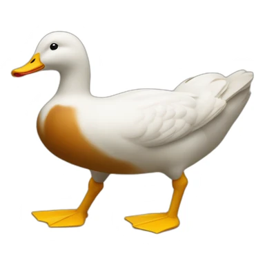 Un canard sur un cheval sticker