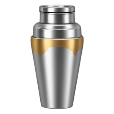 Metal Boston cocktail shaker sticker