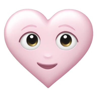 pearl light pink heart sticker