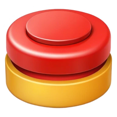 red button is pressed sticker