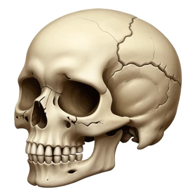A skull with half turning to dust sticker