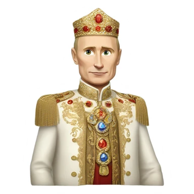 vladimir putin in Romanov dress, full body sticker
