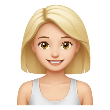 Mutlu kız üstünde askılı kıyafet olan sticker