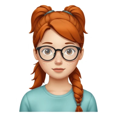 Ponytail Girl with Glasses sticker