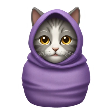 Cat babushka doll sticker