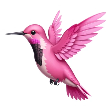 Pink humming bird light pink bird  sticker