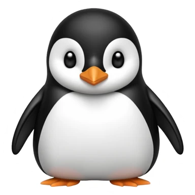 Crea un pinguino tierno con un lazo en forma de moñito sticker