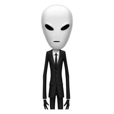 slenderman with super long acrylic nails sticker