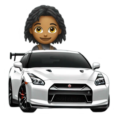 Un écureuil dans une Nissan gtr sticker