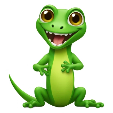 Green Gecko singing sticker