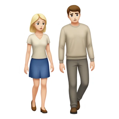 man getting rejected by woman sticker