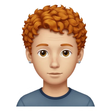 im short curly ginger haired young guy and also have earring on my left ear  sticker