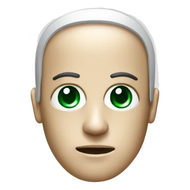 ai computer android person chip with white eyes sticker