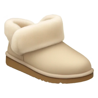 pastel beige cute ugg slippers sticker