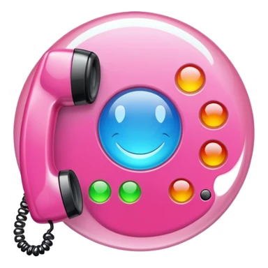 pink phone call caller id bubble sticker