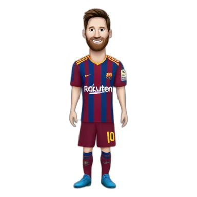 Messi avec maillot du réal Madrid sur mars sticker