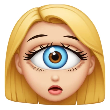Baddie girl eye rolling at someone make sure they eye is twitching  sticker