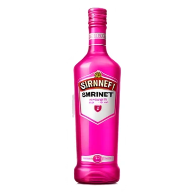 Realistic hot pink smirnoff bottle. sticker