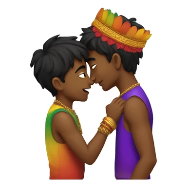 Gay indian boys kissing sticker