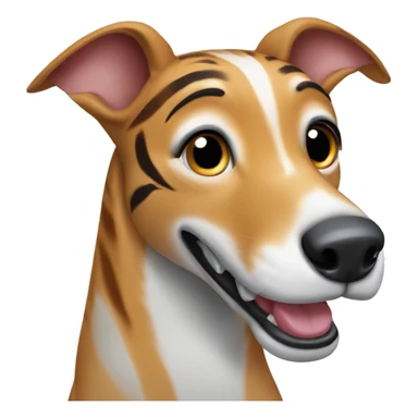 Fawn tiger greyhound smiling  sticker