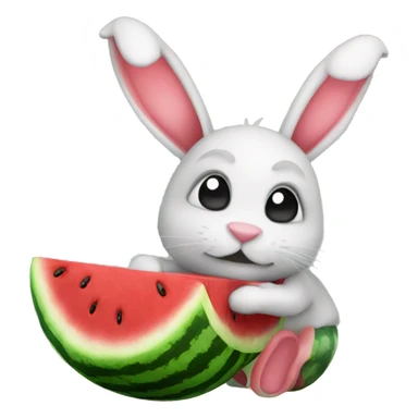 watermelon with rabit sticker