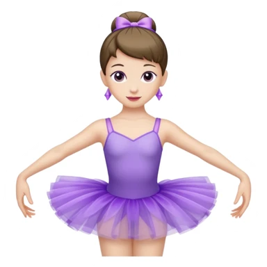 ballerina wearing a purple tutu sticker