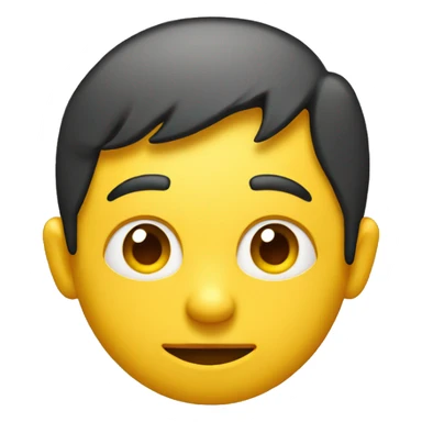 Traditional yellow circle emoji from the side profile giving a side eye sticker