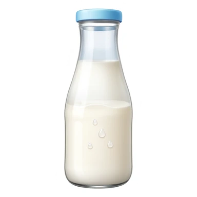 baby Milk bottle with measuring marks and milk drops sticker