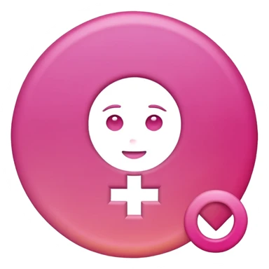 female gender symbol pink gradient emoji style suitable for Discord role icon sticker