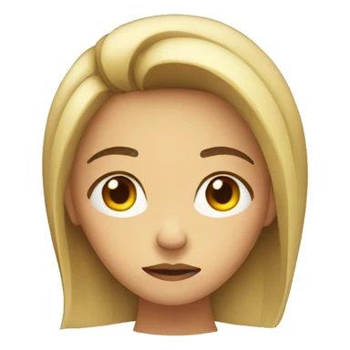  sad woman face sticker