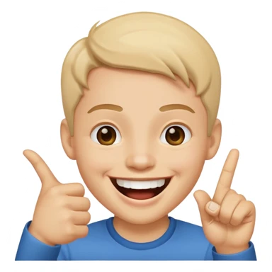 laughing and pointing sticker