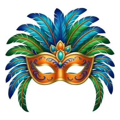 carnival mas costume, blue, green and orange preferably  sticker