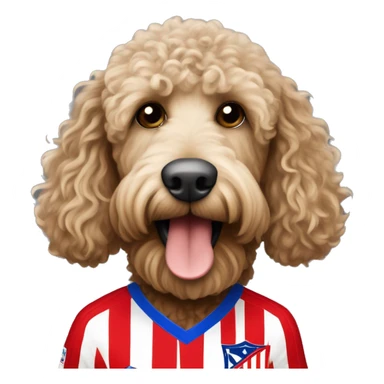 atletico de Madrid labradoodle fan sticker