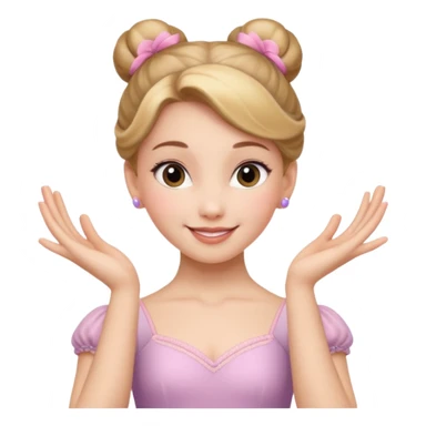 ballet bun princes straight pose sticker