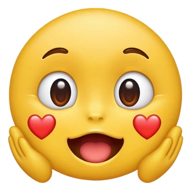 drool emoji blushing with heart eyes sticker