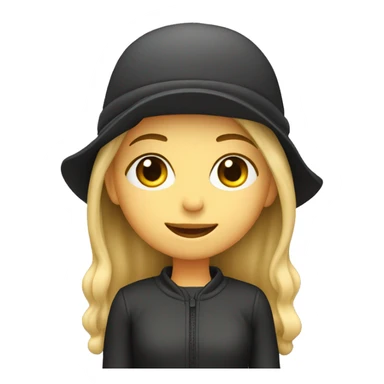 girl in car with hat sticker