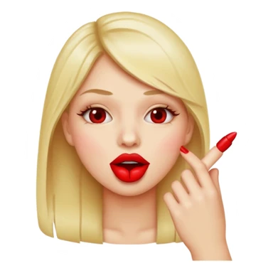 una boca mordiendo un dedo sticker