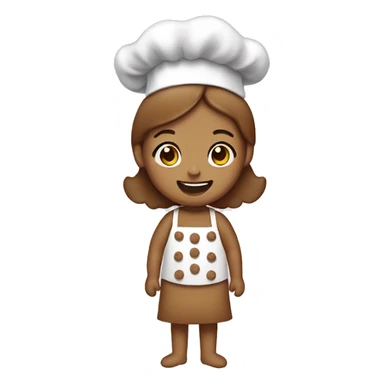 Girl cook gingerbread man sticker