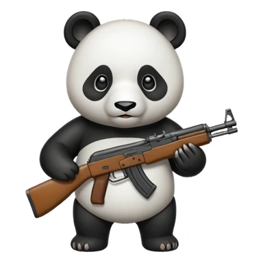 PANDA WITH one AK47 sticker